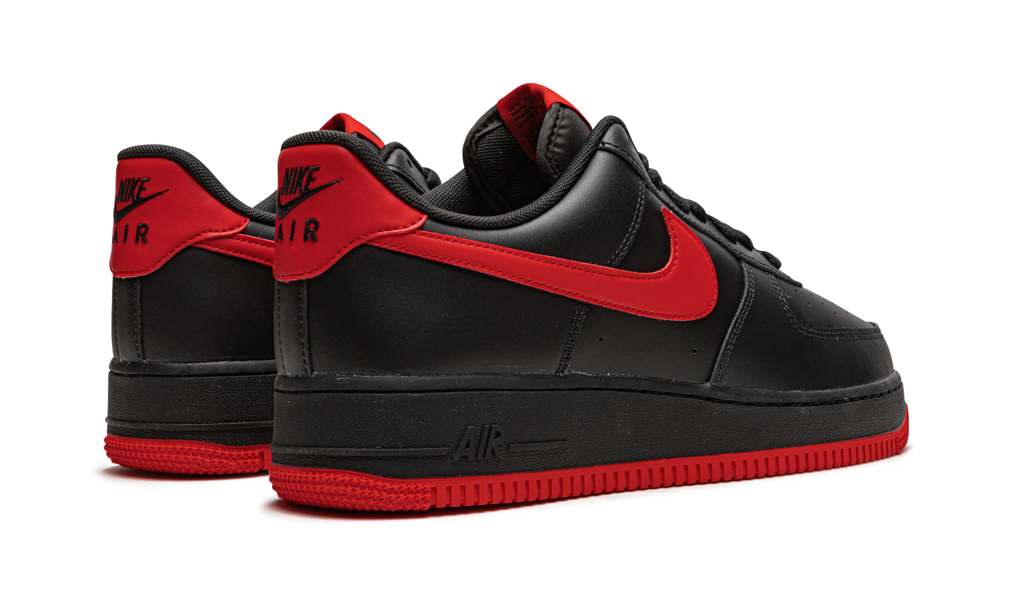 nike air force 1 low bred+DC2911-001+diagnol right behind view