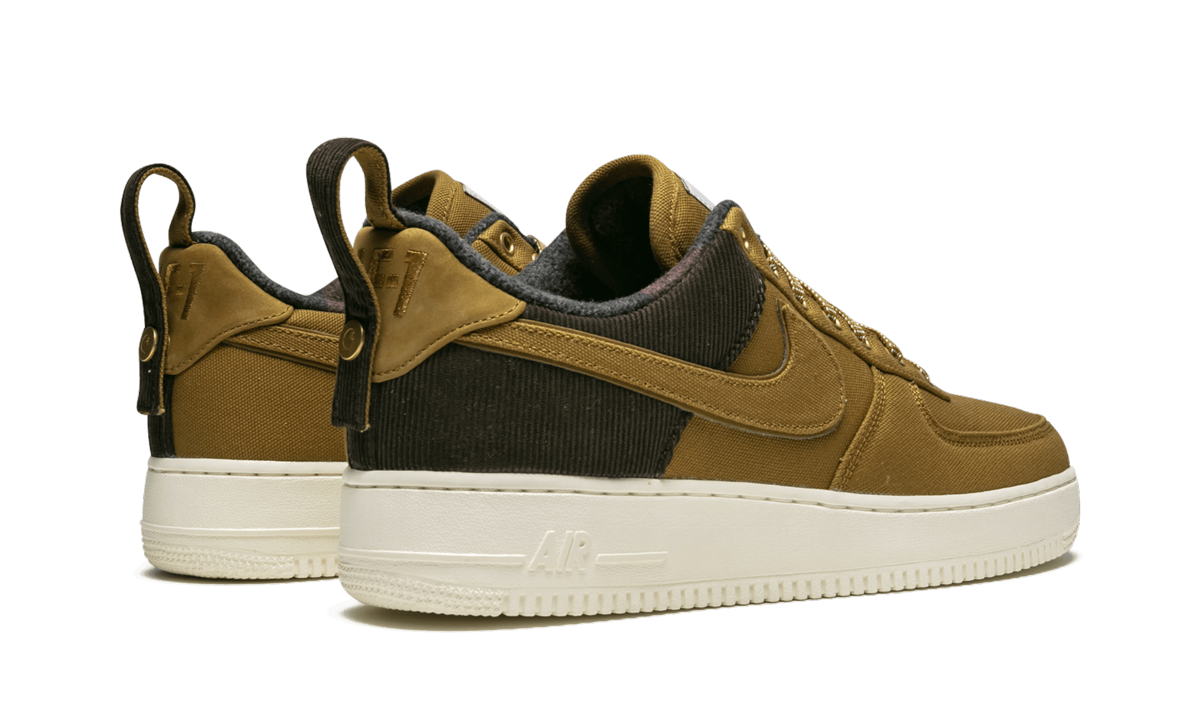 nike air force 1 low carhartt wip ale brown+AV4113-200+diagnol right behind view
