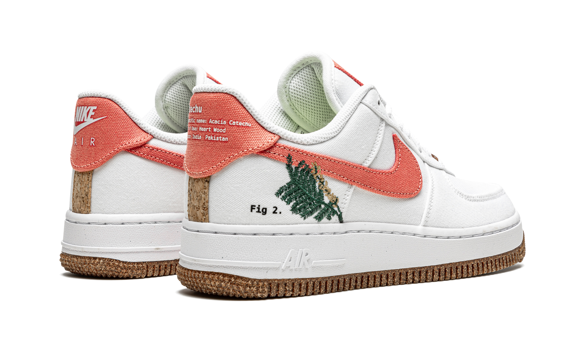 nike air force 1 low catechu women s+CZ0269-101+diagnol right behind view
