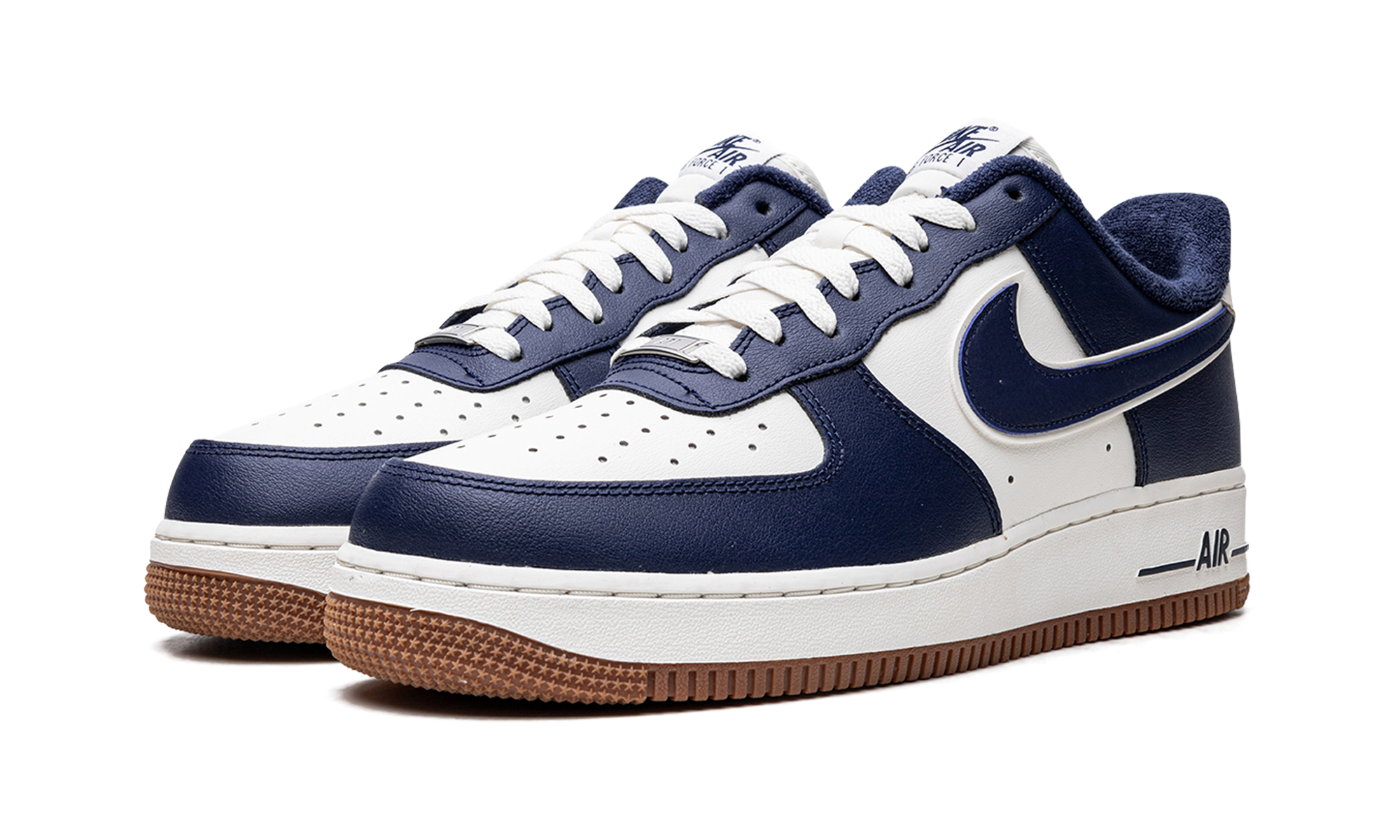 nike air force 1 low college pack midnight navy+DQ7659-101+diagnol left view