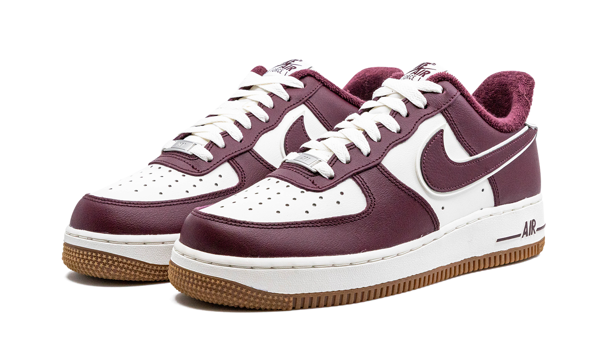 nike air force 1 low college pack night maroon+DQ7659-102+diagnol left view