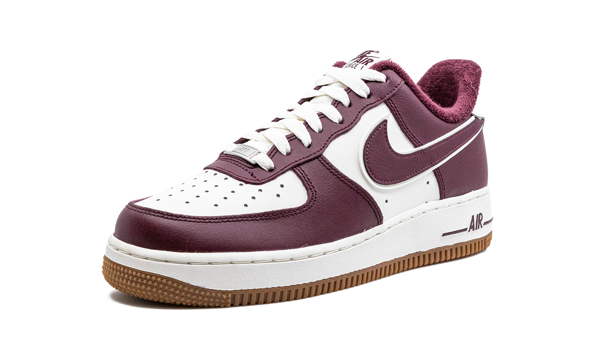 nike air force 1 low college pack night maroon+DQ7659-102+left diagnol single view