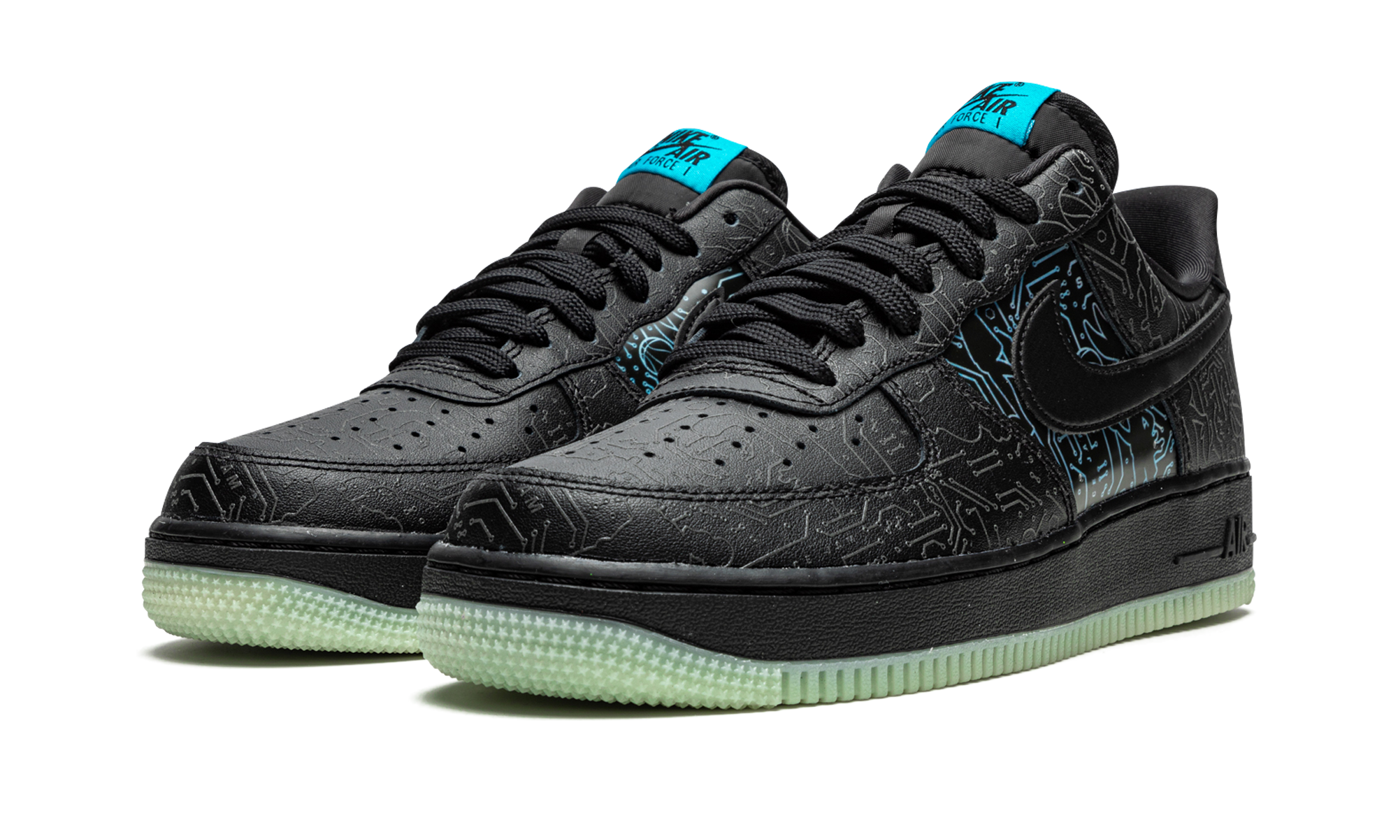 nike air force 1 low computer chip space jam+DH5354-001+diagnol left view