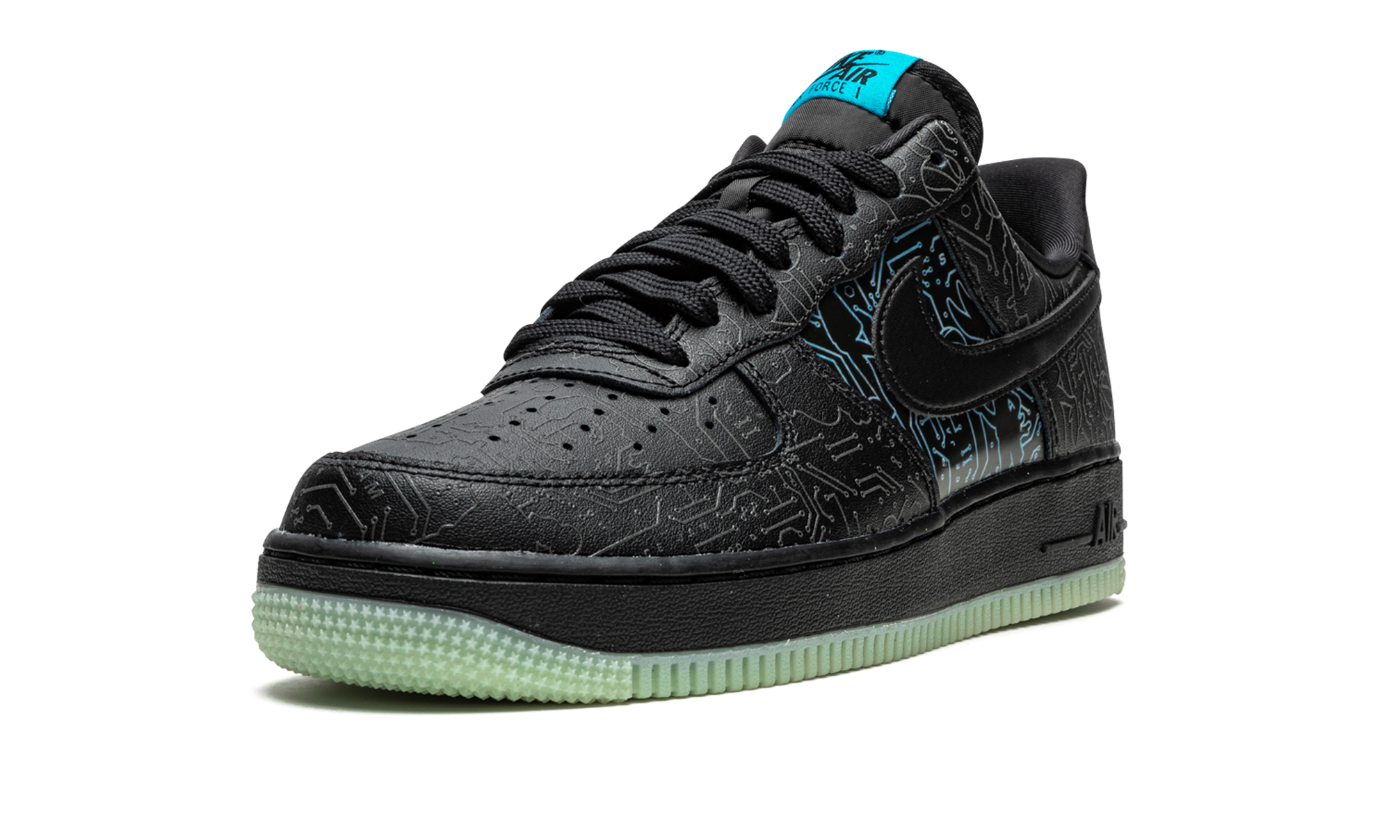 nike air force 1 low computer chip space jam+DH5354-001+left diagnol single view
