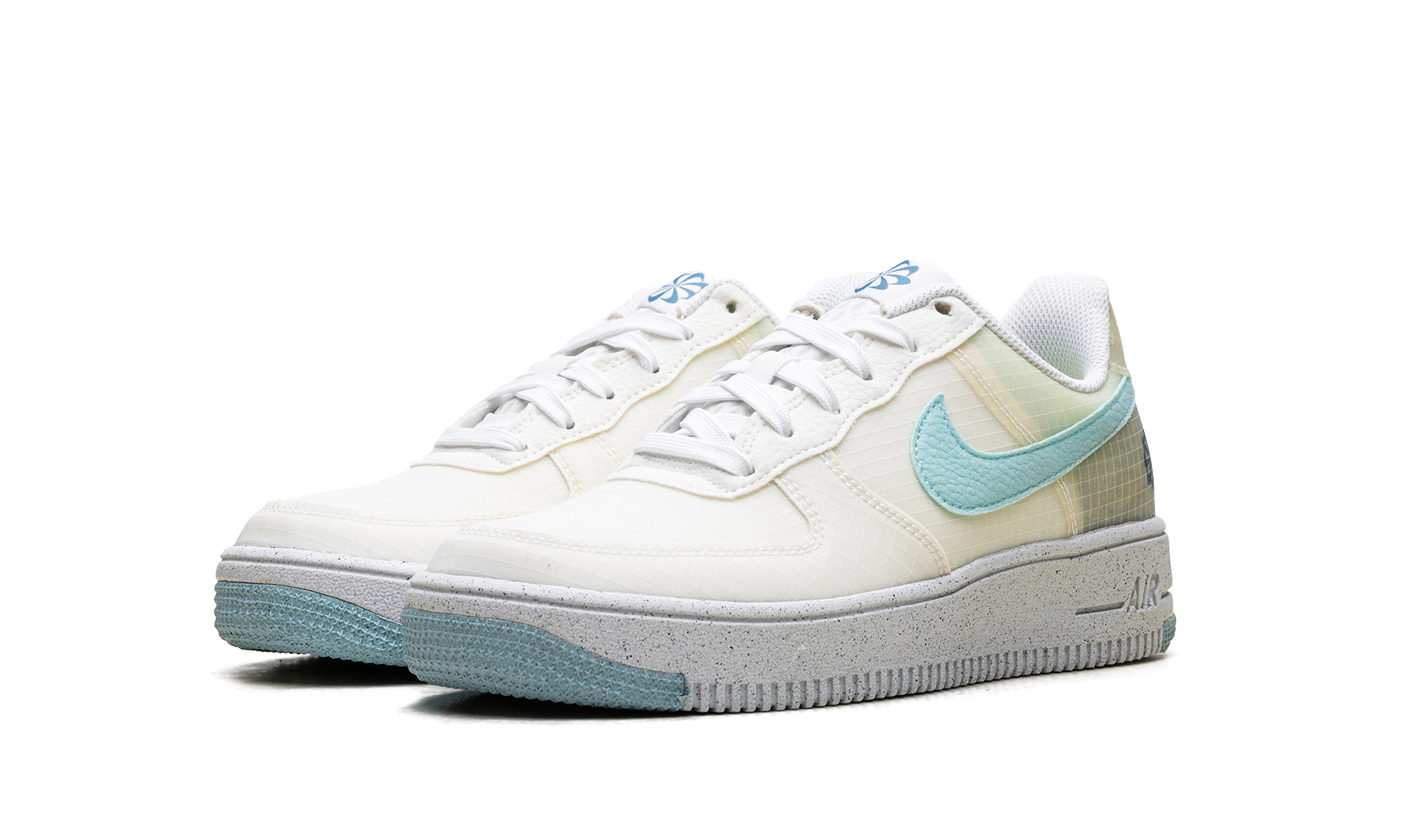 nike air force 1 low crater white copa gs+DC9326-100+diagnol left view
