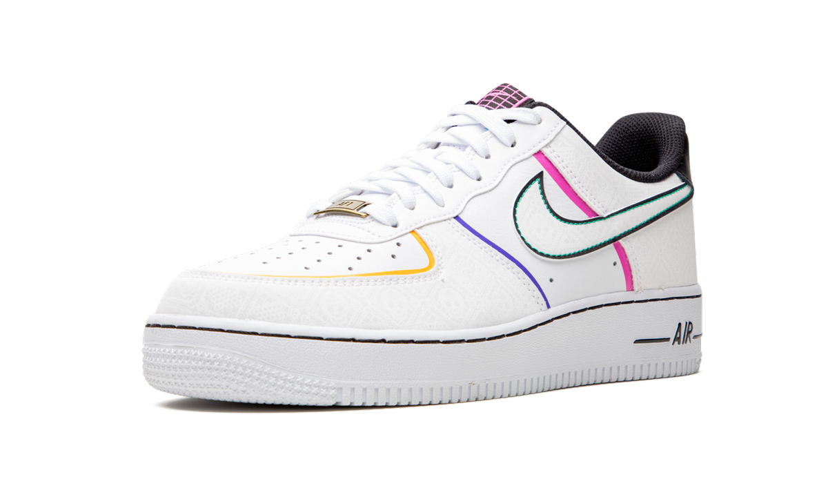 nike air force 1 low day of the dead 2019+CT1138-100+left diagnol single view