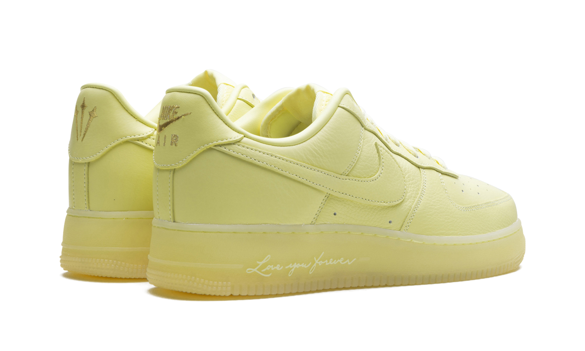 nike air force 1 low drake nocta certified lover boy citron tint+CZ8065-800+diagnol right behind view