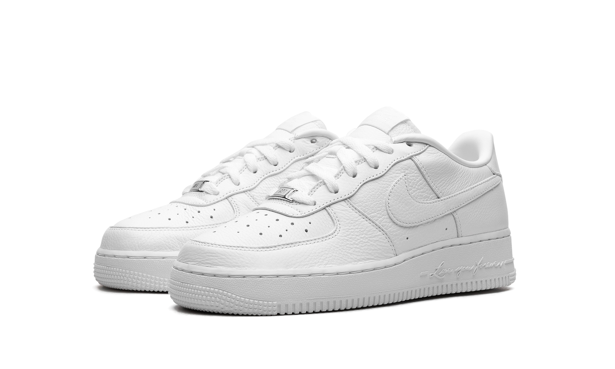 nike air force 1 low drake nocta certified lover boy gs+FV9918-100+diagnol left view