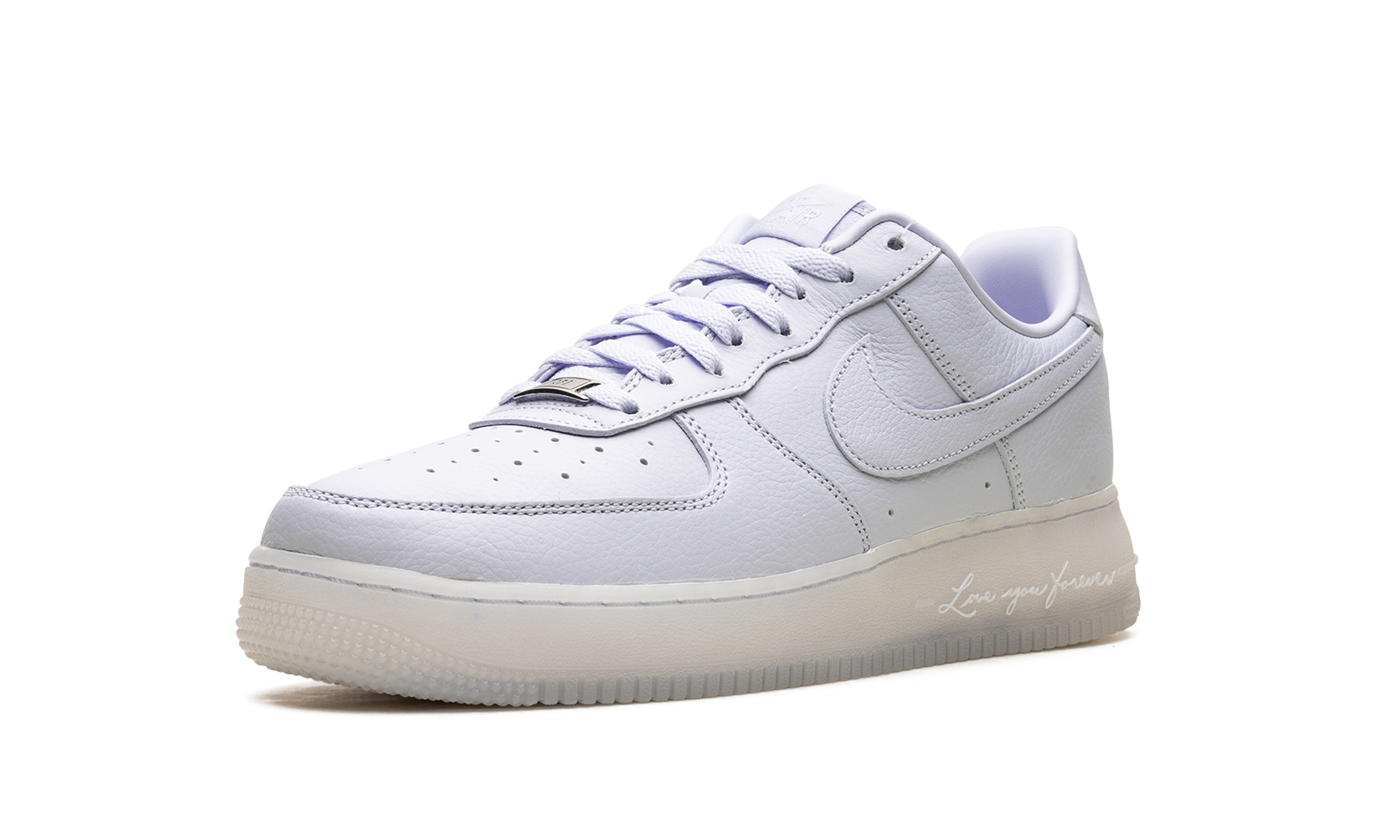 nike air force 1 low drake nocta certified lover boy palest purple+CZ8065-500+left diagnol single view