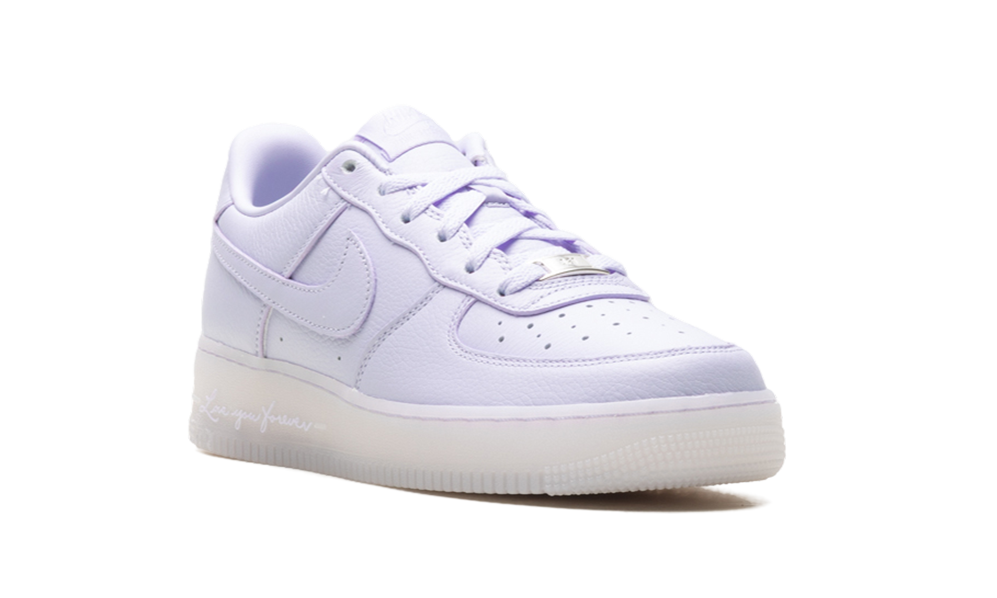 nike air force 1 low drake nocta certified lover boy palest purple gs+HQ1772-500+diagnol right view