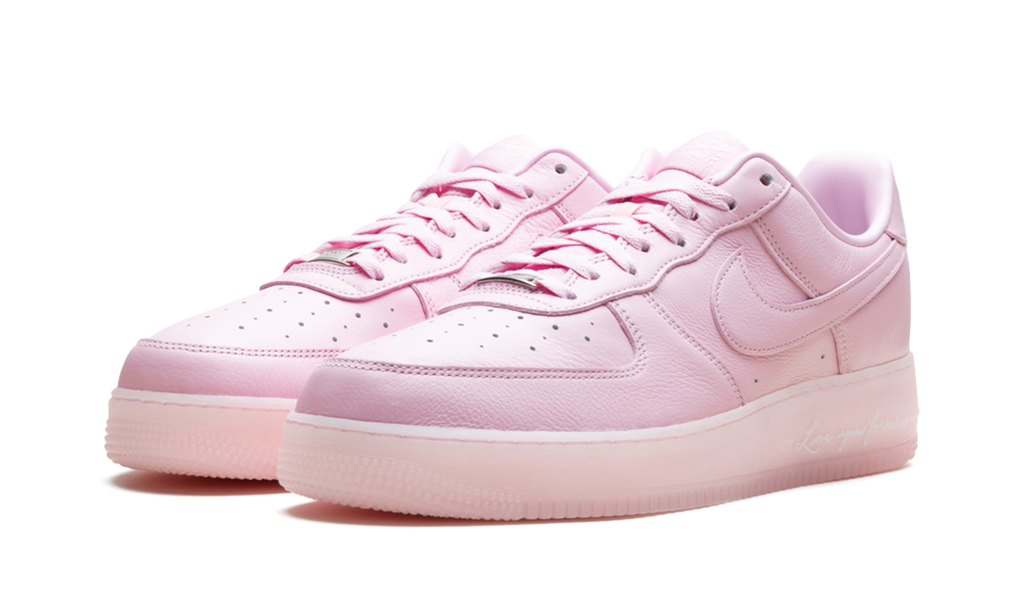 nike air force 1 low drake nocta certified lover boy pink foam+CZ8065-600+diagnol left view