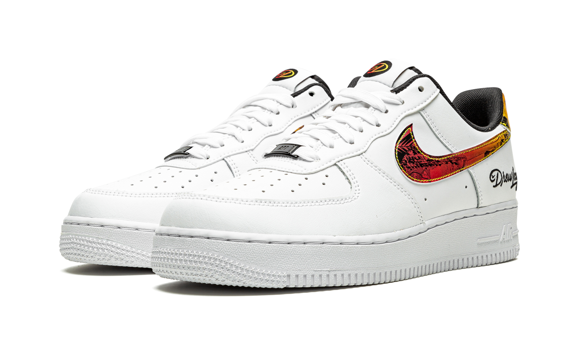 nike air force 1 low drew league 2021+DM7578-100+diagnol left view