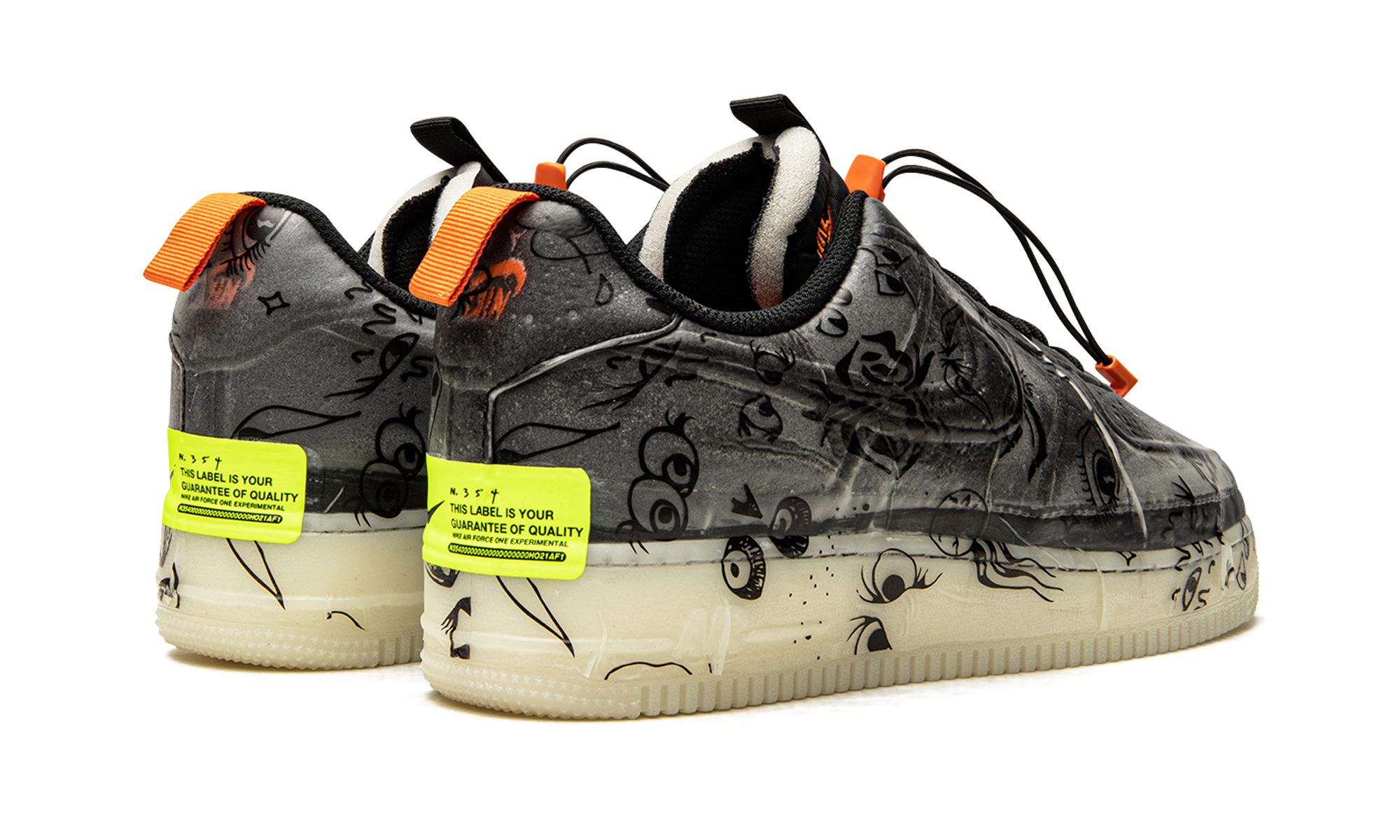 nike air force 1 low experimental halloween+DC8904-001+diagnol right behind view