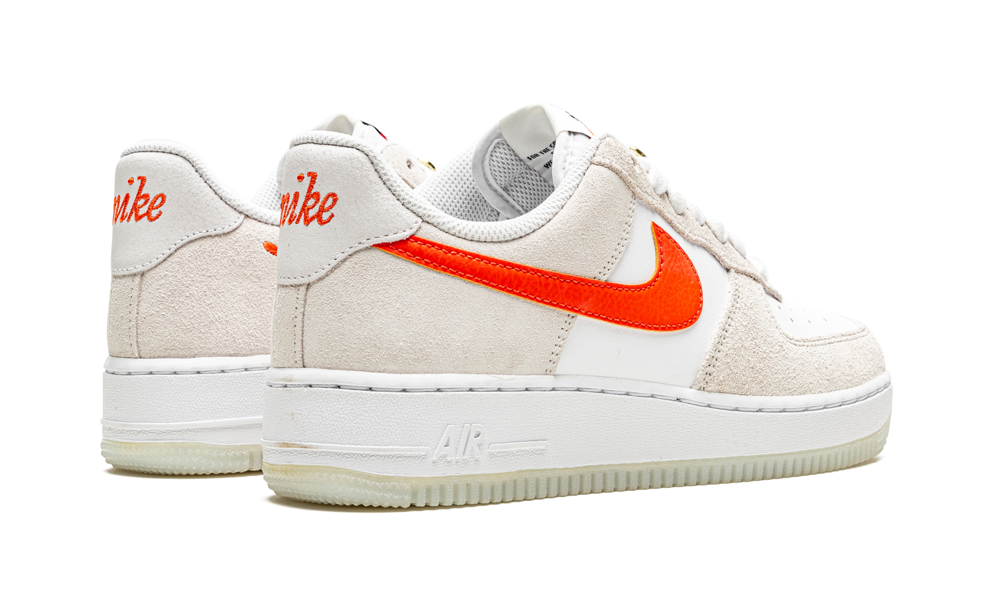 nike air force 1 low first use cream women s+DA8302-101+diagnol right behind view