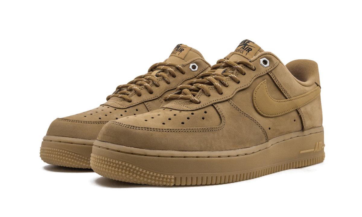 nike air force 1 low flax wheat+CJ9179-200+diagnol left view