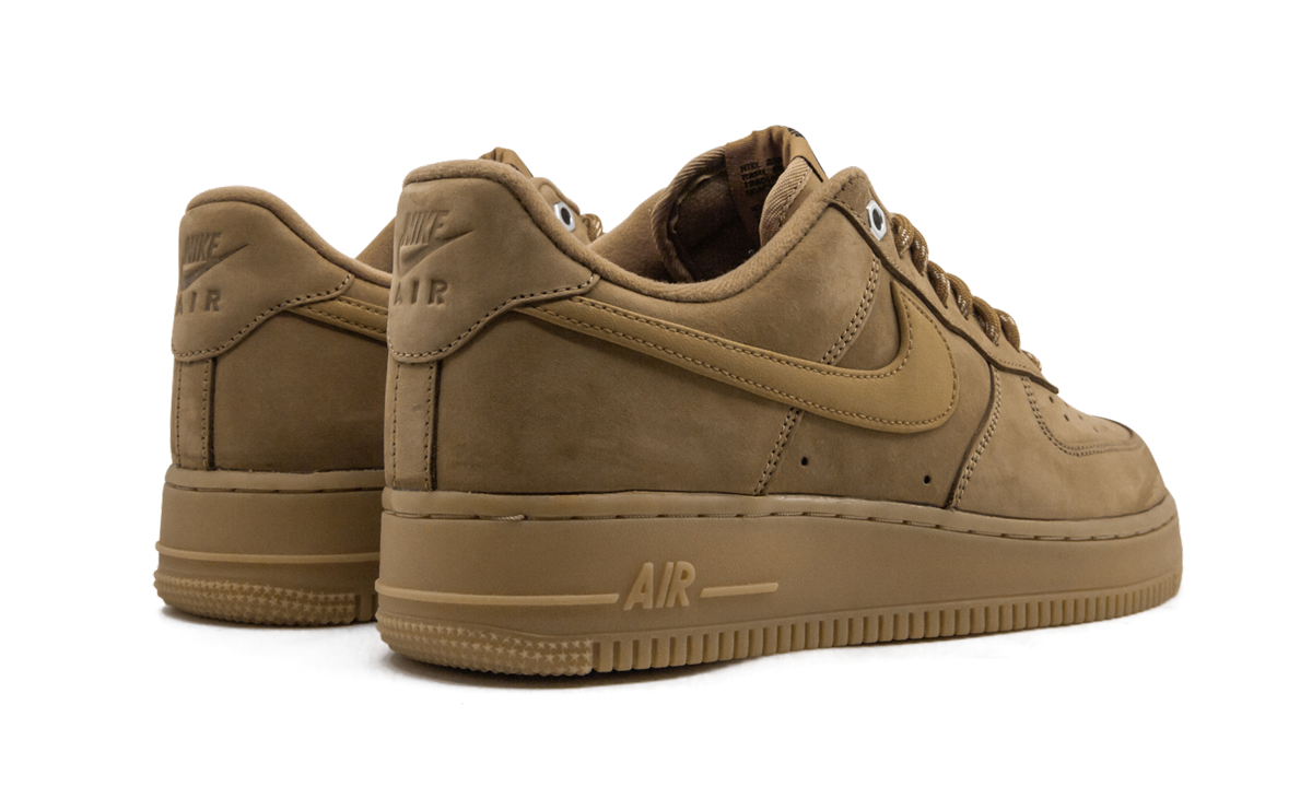 nike air force 1 low flax wheat+CJ9179-200+diagnol right behind view