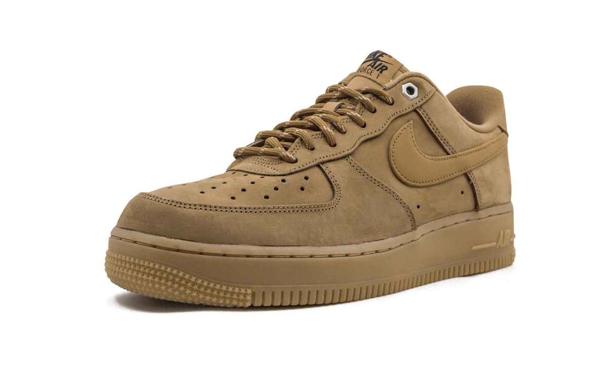 nike air force 1 low flax wheat+CJ9179-200+left diagnol single view