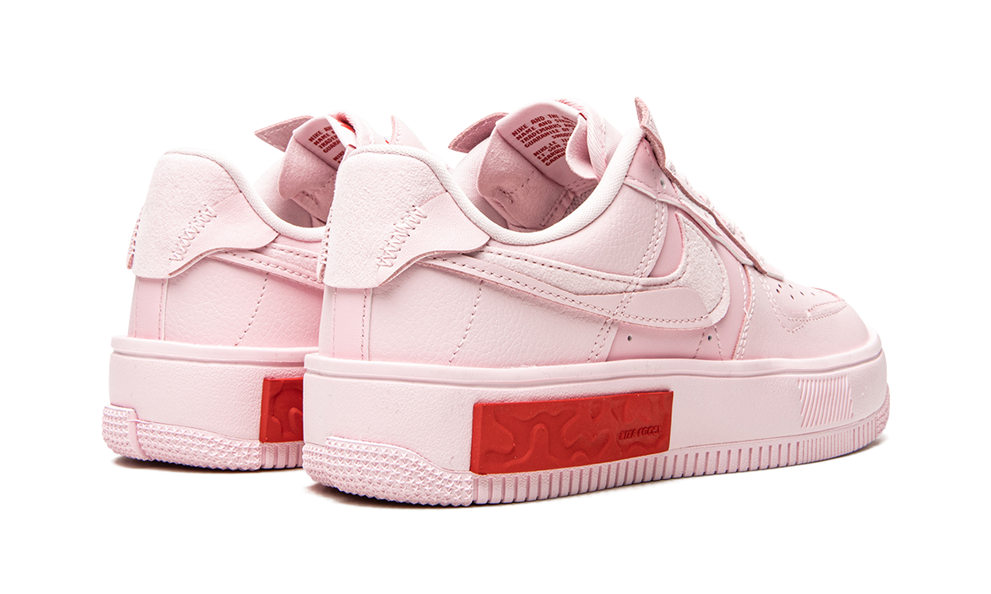 nike air force 1 low fontanka foam pink women s+DA7024-600+diagnol right behind view