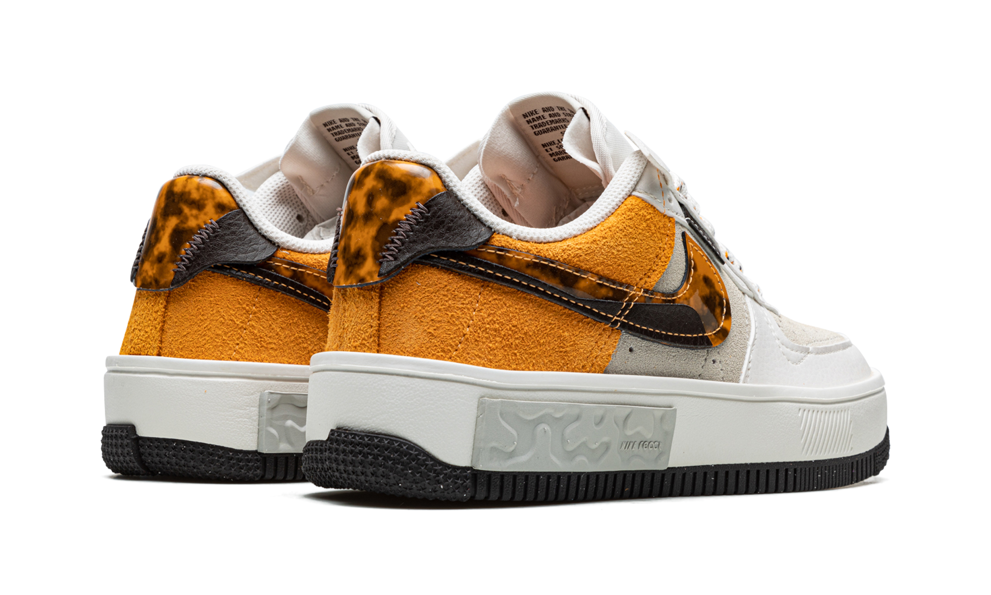 nike air force 1 low fontanka wm tortoise shell women s+DR0151-001+diagnol right behind view