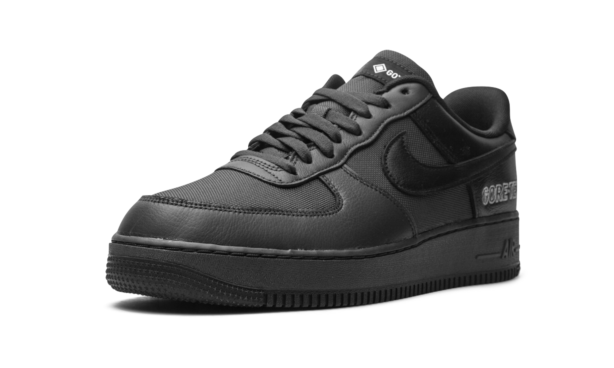 nike air force 1 low gore tex black+CT2858-001+left diagnol single view
