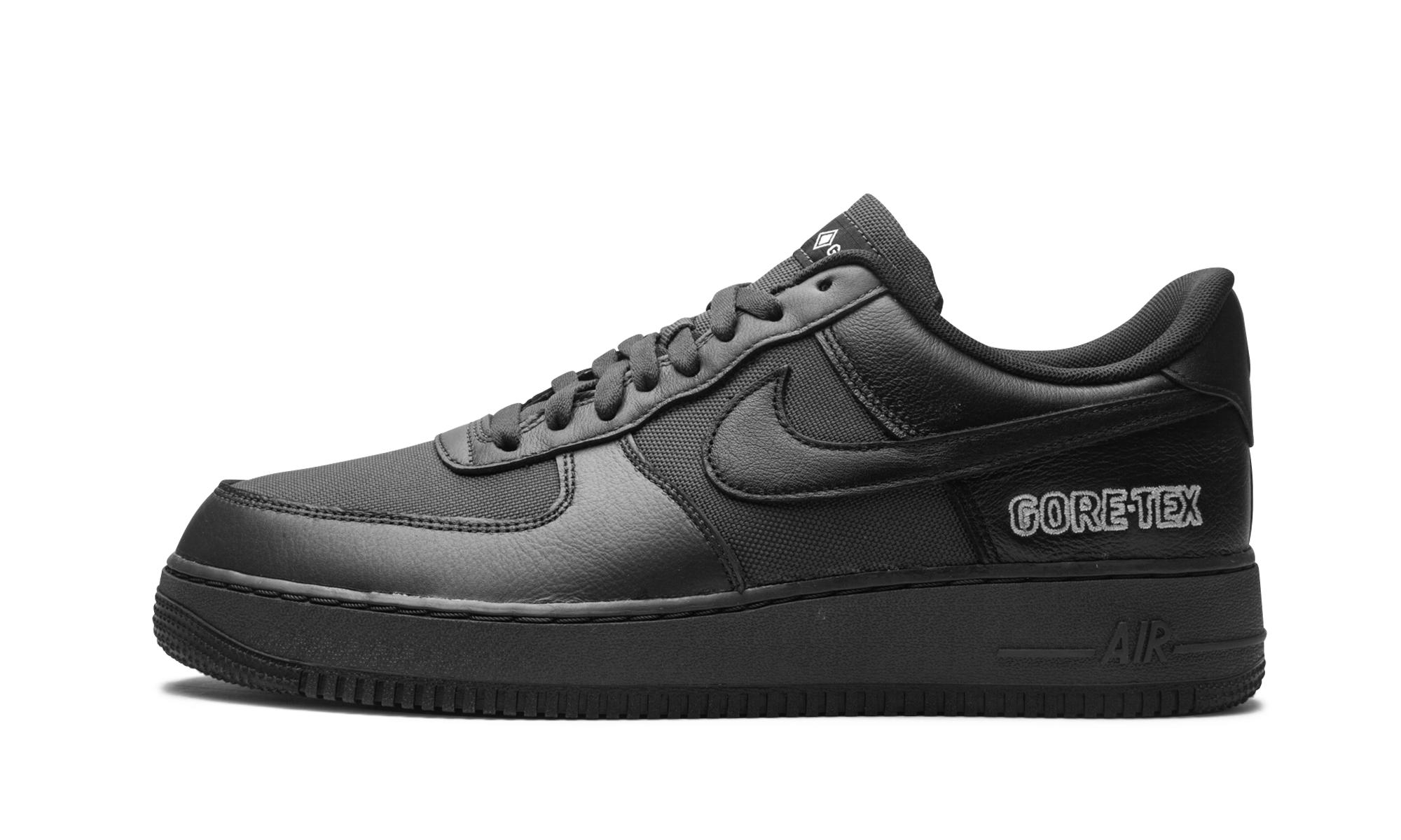nike air force 1 low gore tex black+CT2858-001+diagnol right view 1