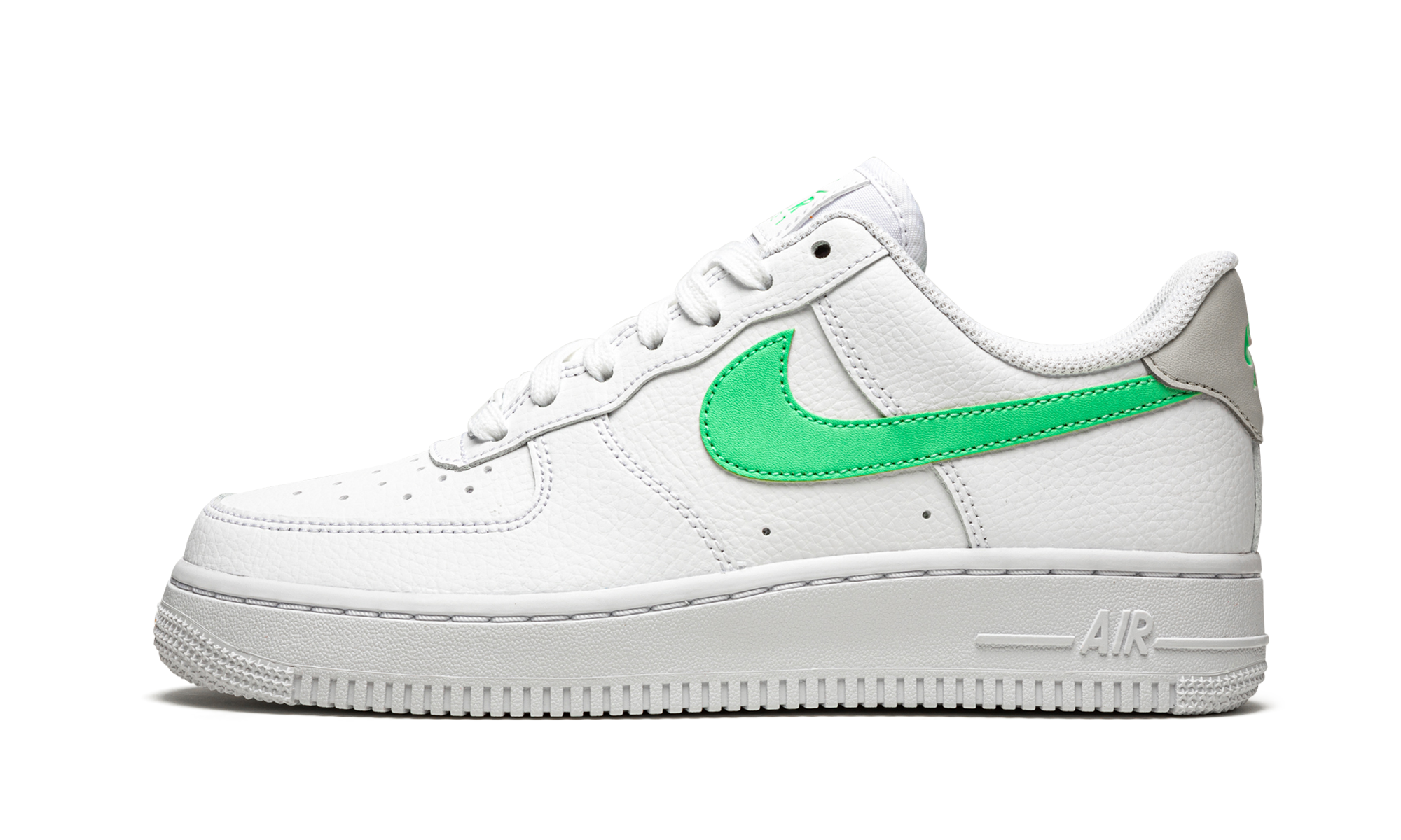 nike air force 1 low green glow women s+315115-164+diagnol right view 1