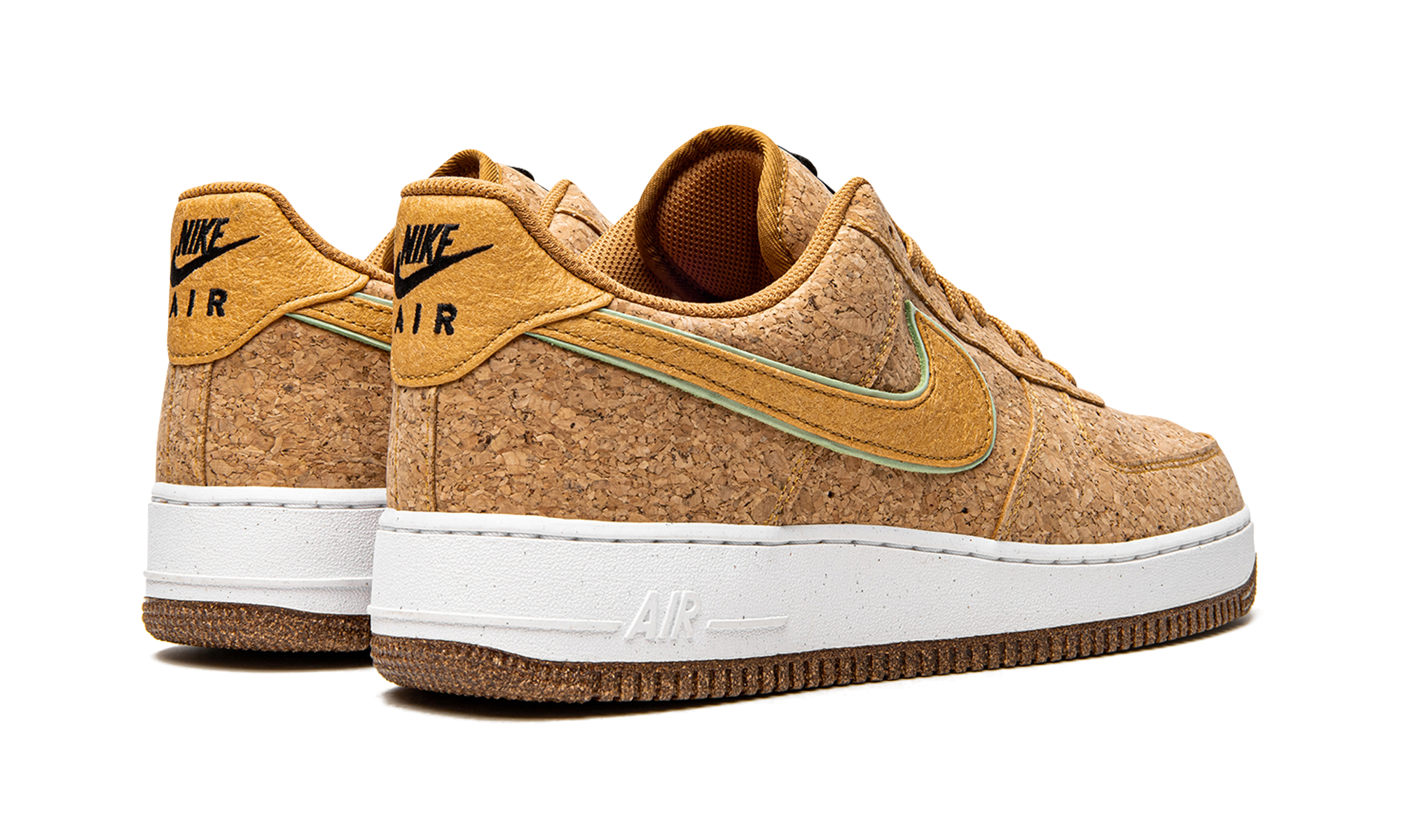 nike air force 1 low happy pineapple+DJ2536-900+diagnol right behind view