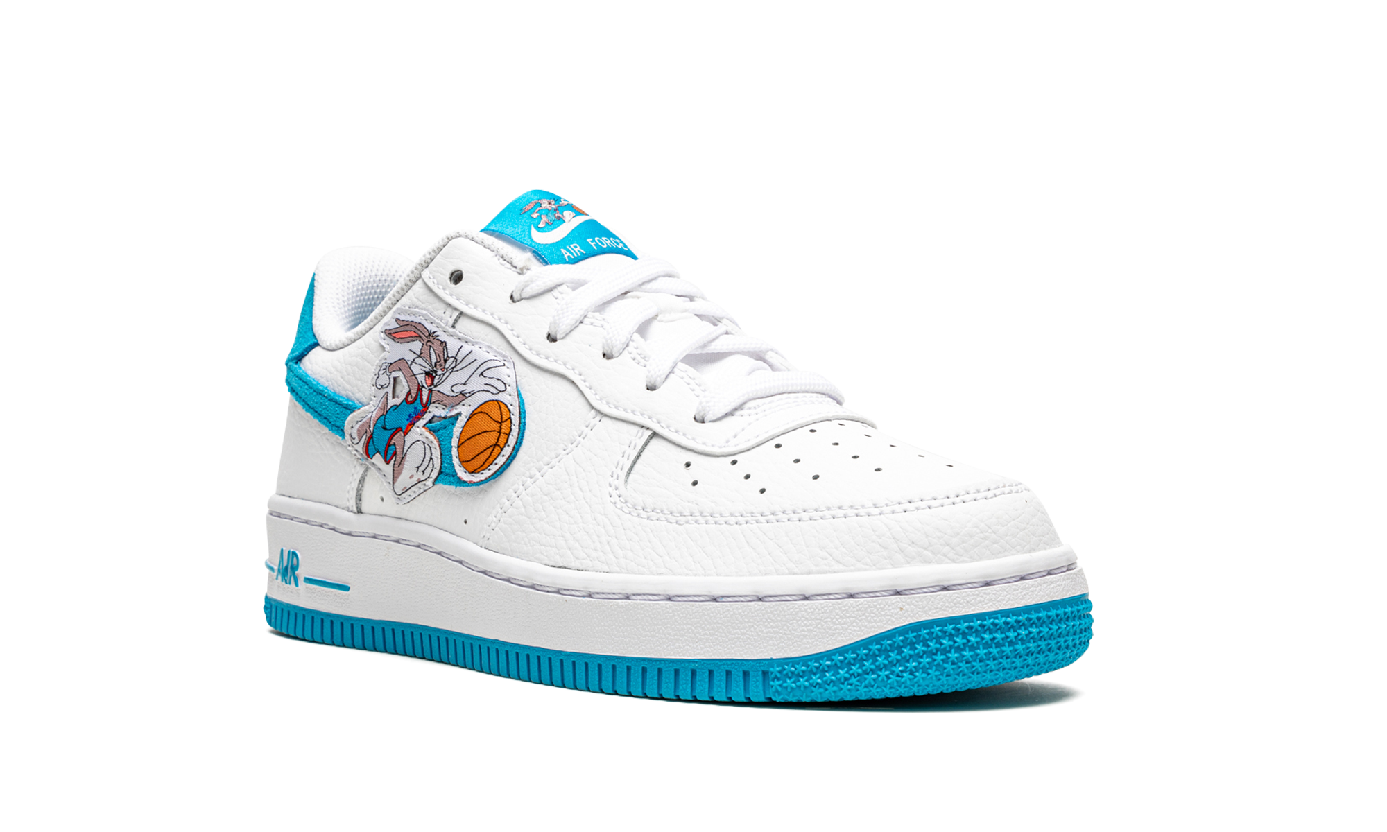 nike air force 1 low hare space jam gs+DM3353-100+diagnol right view