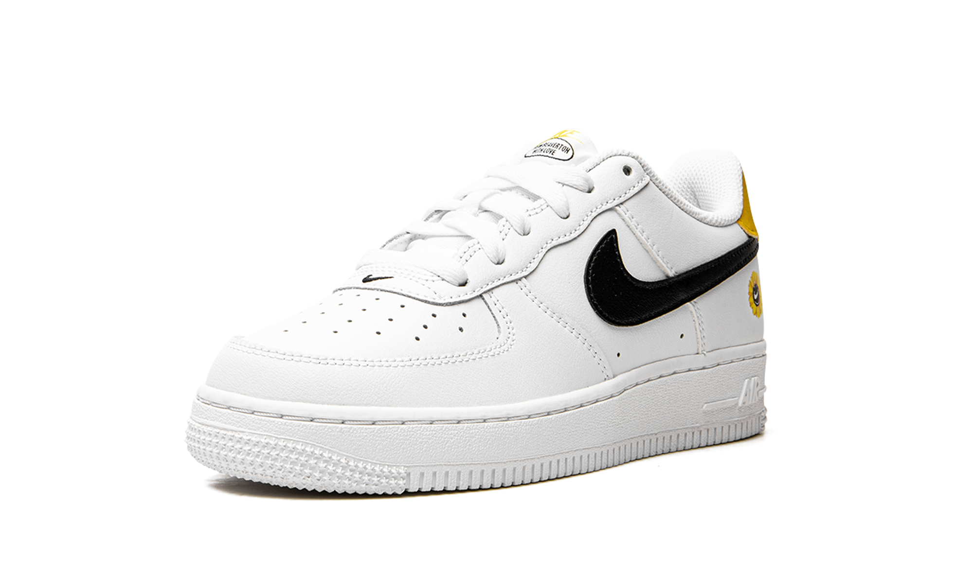 nike air force 1 low have a nike day white daisy gs+DM0983-100+left diagnol single view