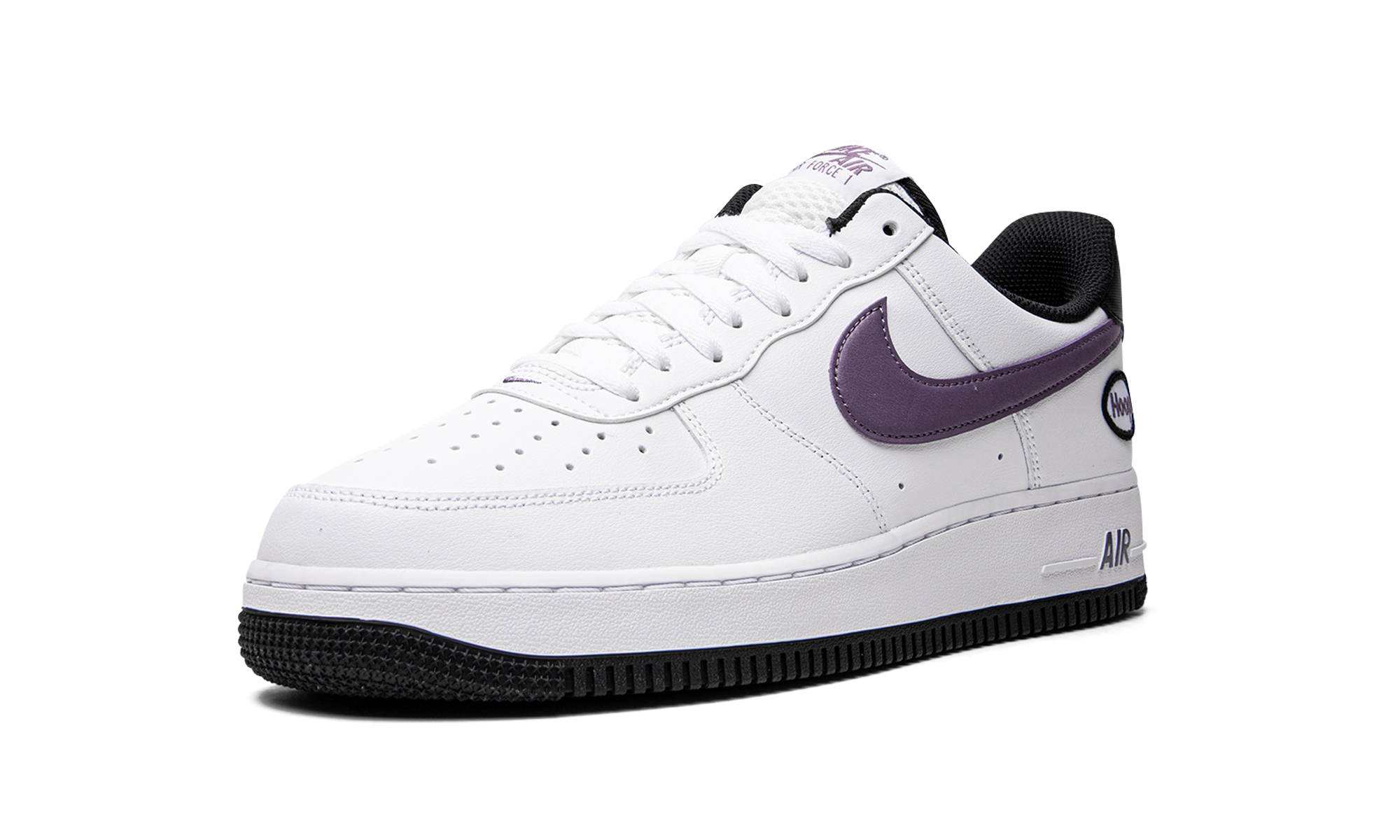 nike air force 1 low hoops white canyon purple+DH7440-100+left diagnol single view