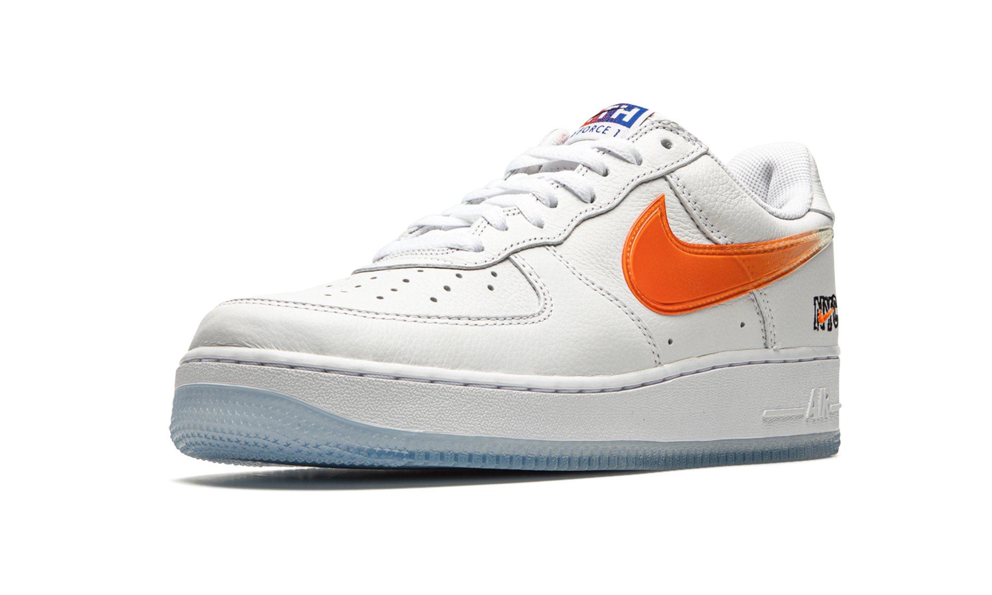 nike air force 1 low kith knicks home+CZ7928-100+left diagnol single view