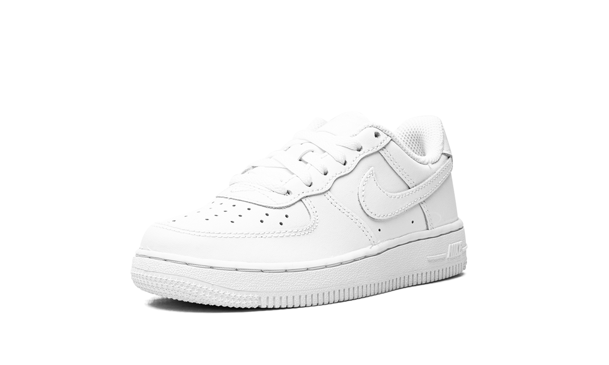 nike air force 1 low le triple white ps+DH2925-111+left diagnol single view