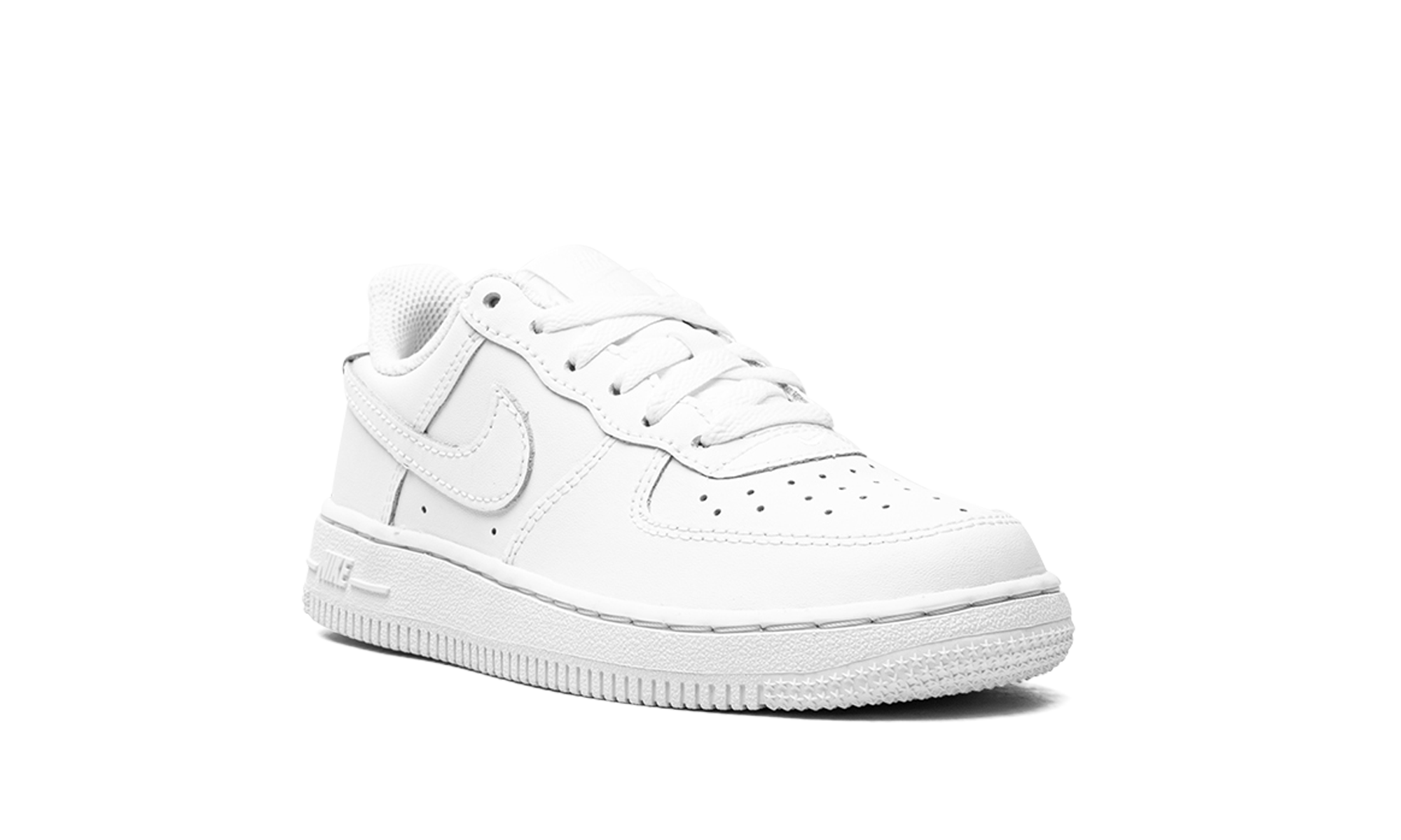 nike air force 1 low le triple white ps+DH2925-111+diagnol right view