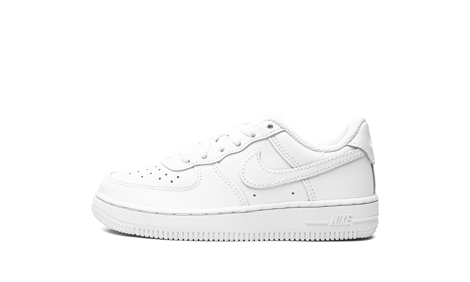 nike air force 1 low le triple white ps+DH2925-111+diagnol right view 1