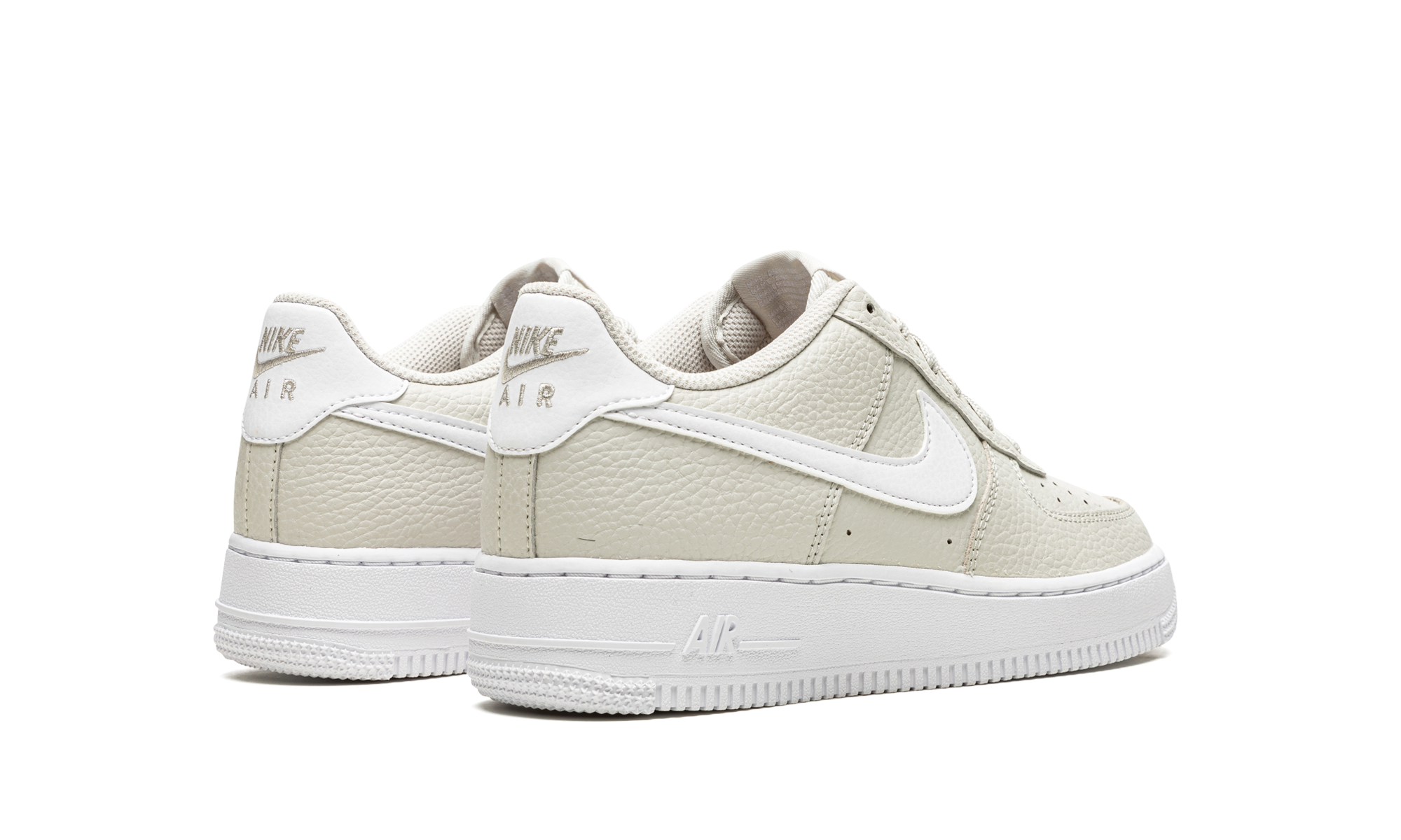 nike air force 1 low light bone gs+CT3839-001+diagnol right behind view