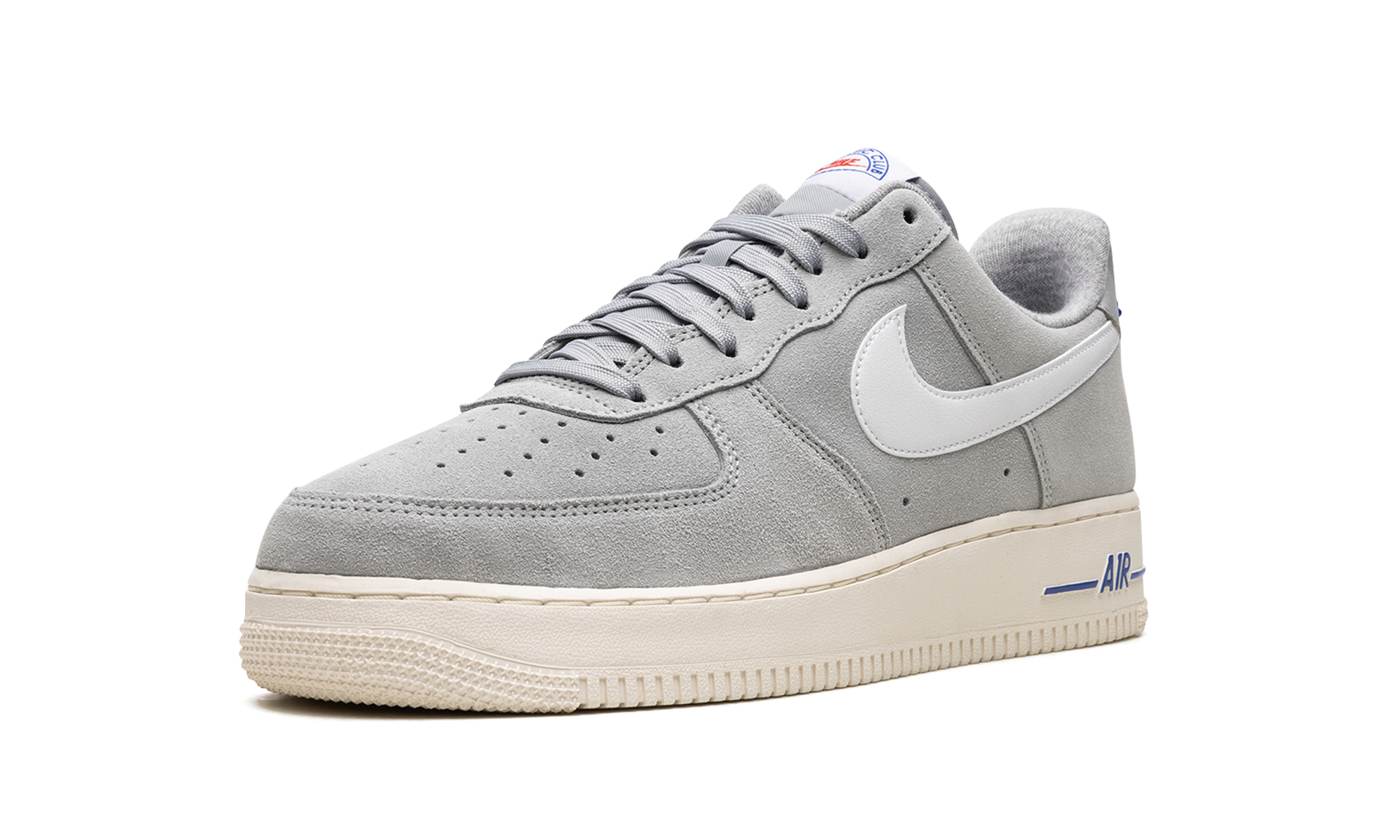 nike air force 1 low light smoke grey white sail hyper royal+DH7435-001+bottom view