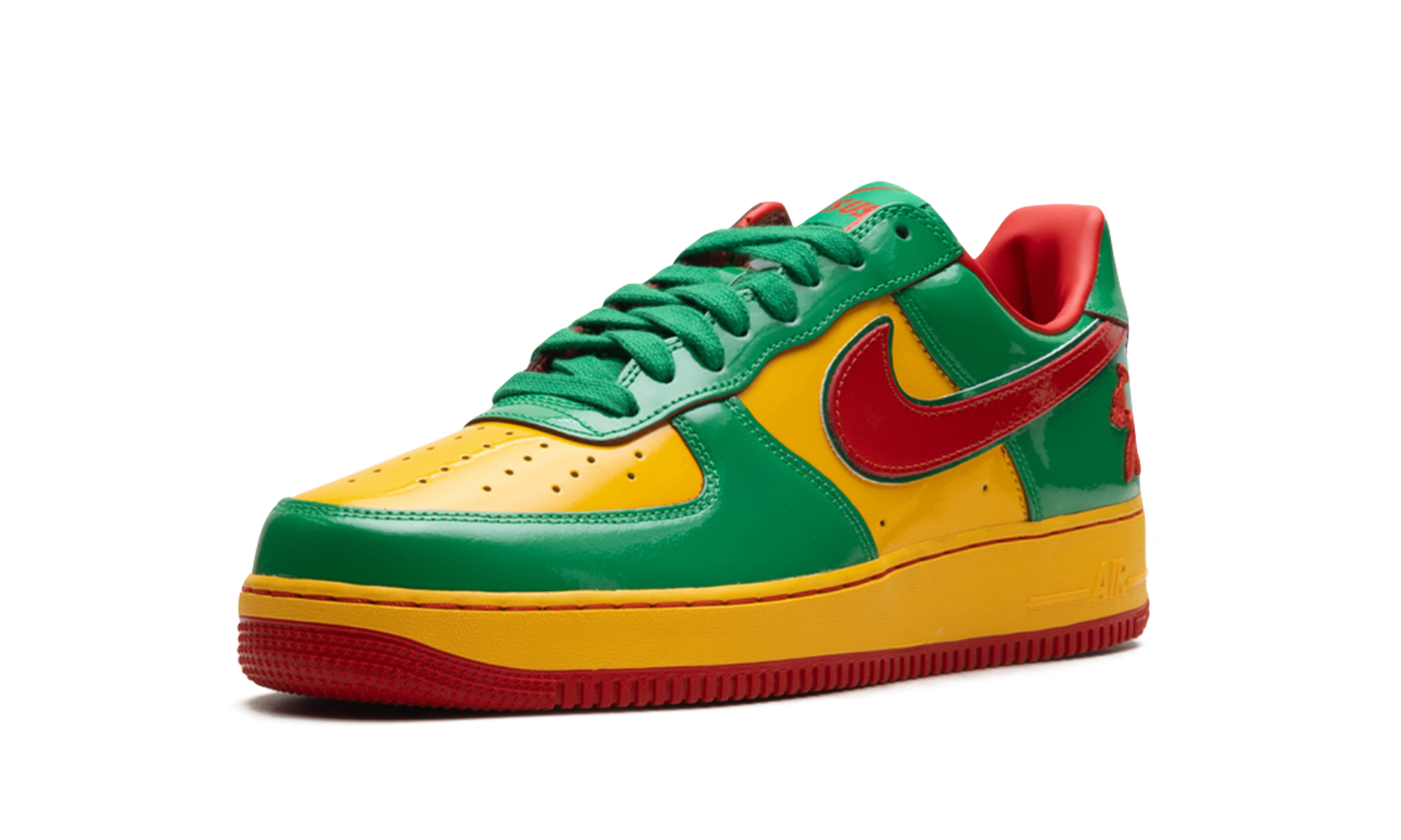 nike air force 1 low lil yachty concrete boys lucky green+IH4383-300+left diagnol single view