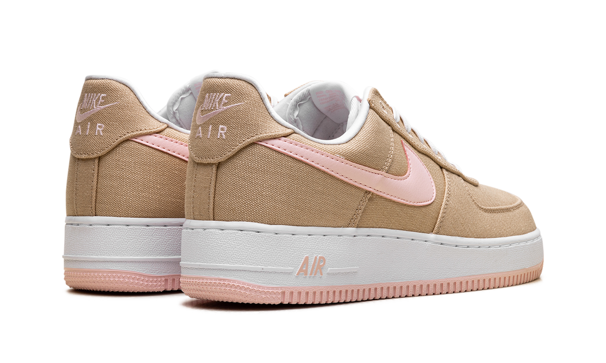 nike air force 1 low linen canvas+HV2021-200+diagnol right behind view