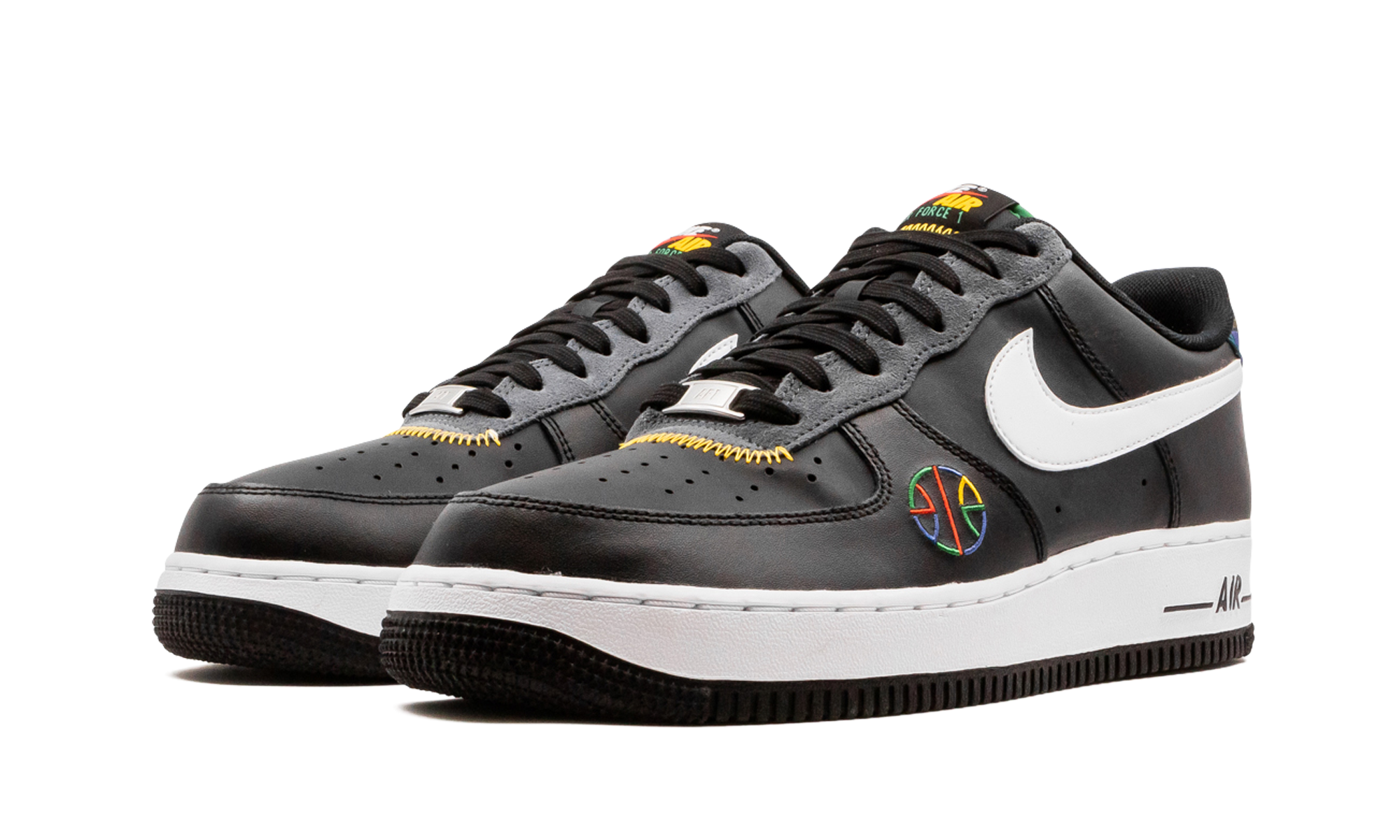 nike air force 1 low live together play together peace+DC1483-001+diagnol left view