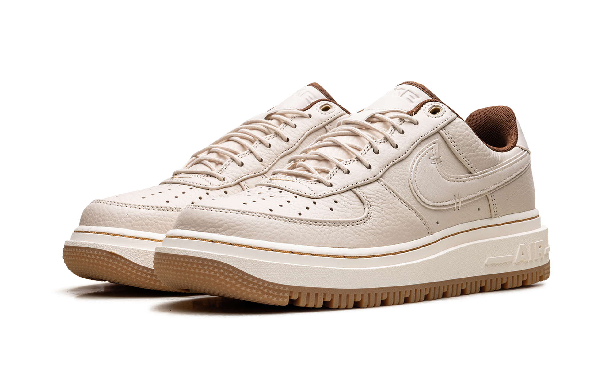 nike air force 1 low luxe pearl white+DB4109-200+diagnol left view