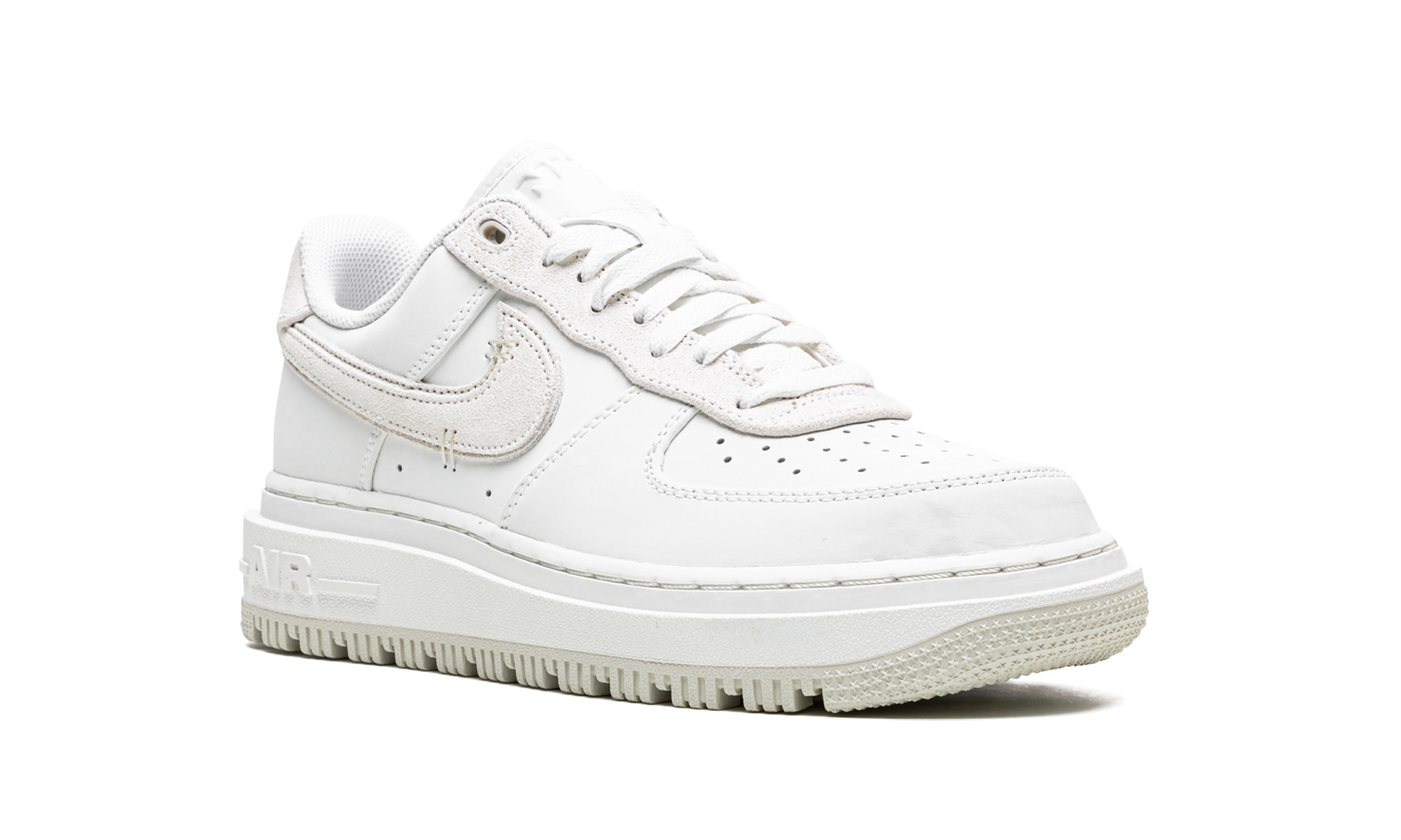 nike air force 1 low luxe summit white light bone+DD9605-100+diagnol right view