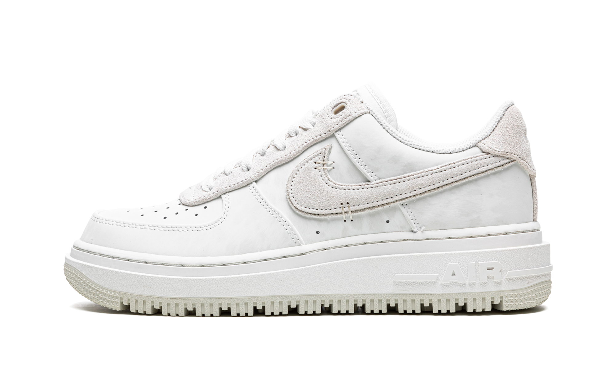 nike air force 1 low luxe summit white light bone+DD9605-100+diagnol right view 1