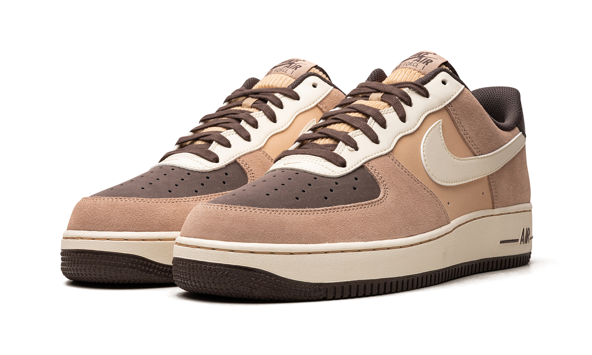 nike air force 1 low lv8 emb hemp coconut milk+FB8878-200+diagnol left view
