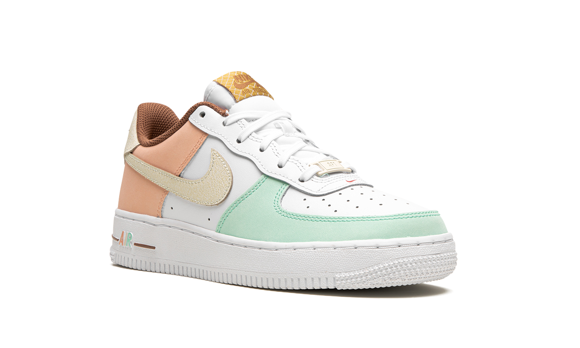 nike air force 1 low lv8 ice cream gs+DX3727-100+diagnol right view