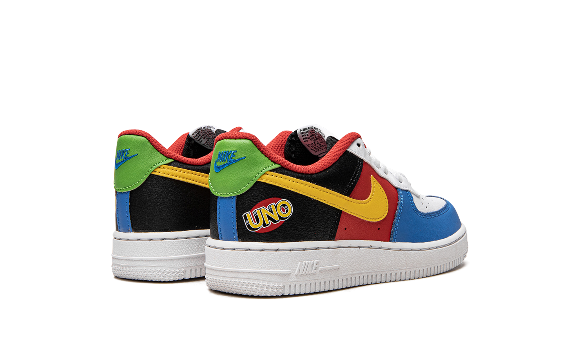 nike air force 1 low lv8 qs uno ps+DO6635-100+diagnol right behind view