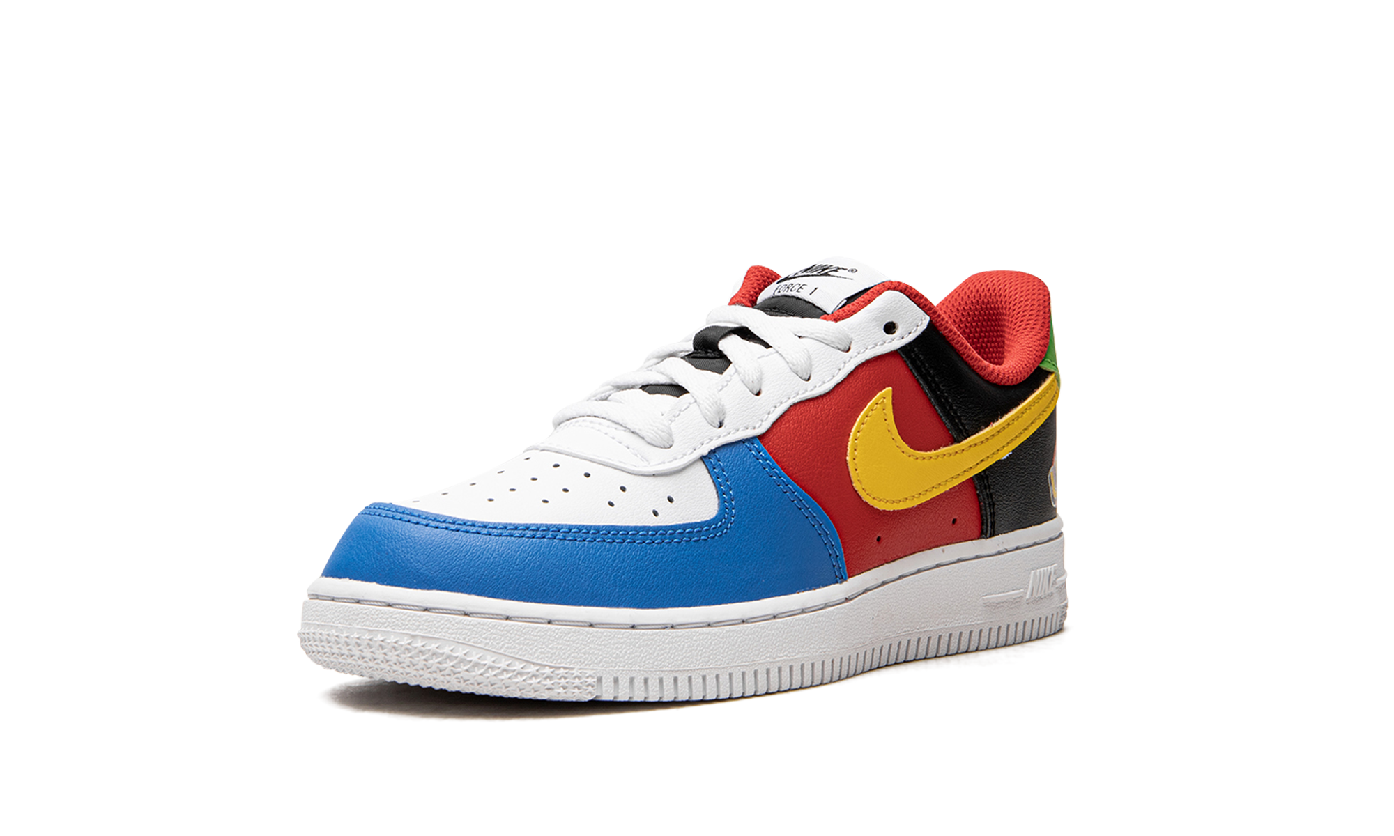 nike air force 1 low lv8 qs uno ps+DO6635-100+left diagnol single view