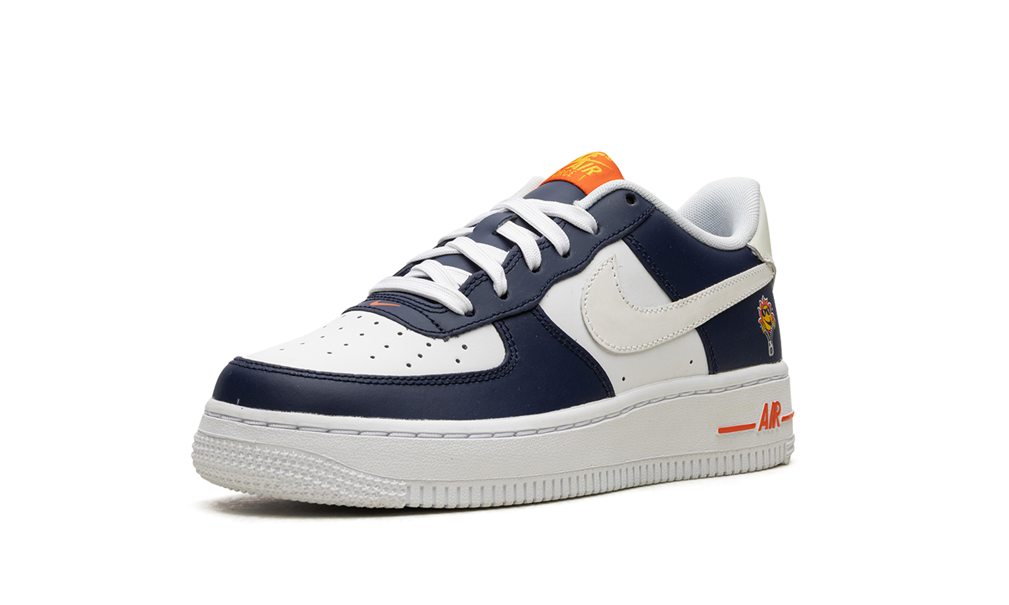 nike air force 1 low lv8 uv reactive gs+FN7239-410+left diagnol single view