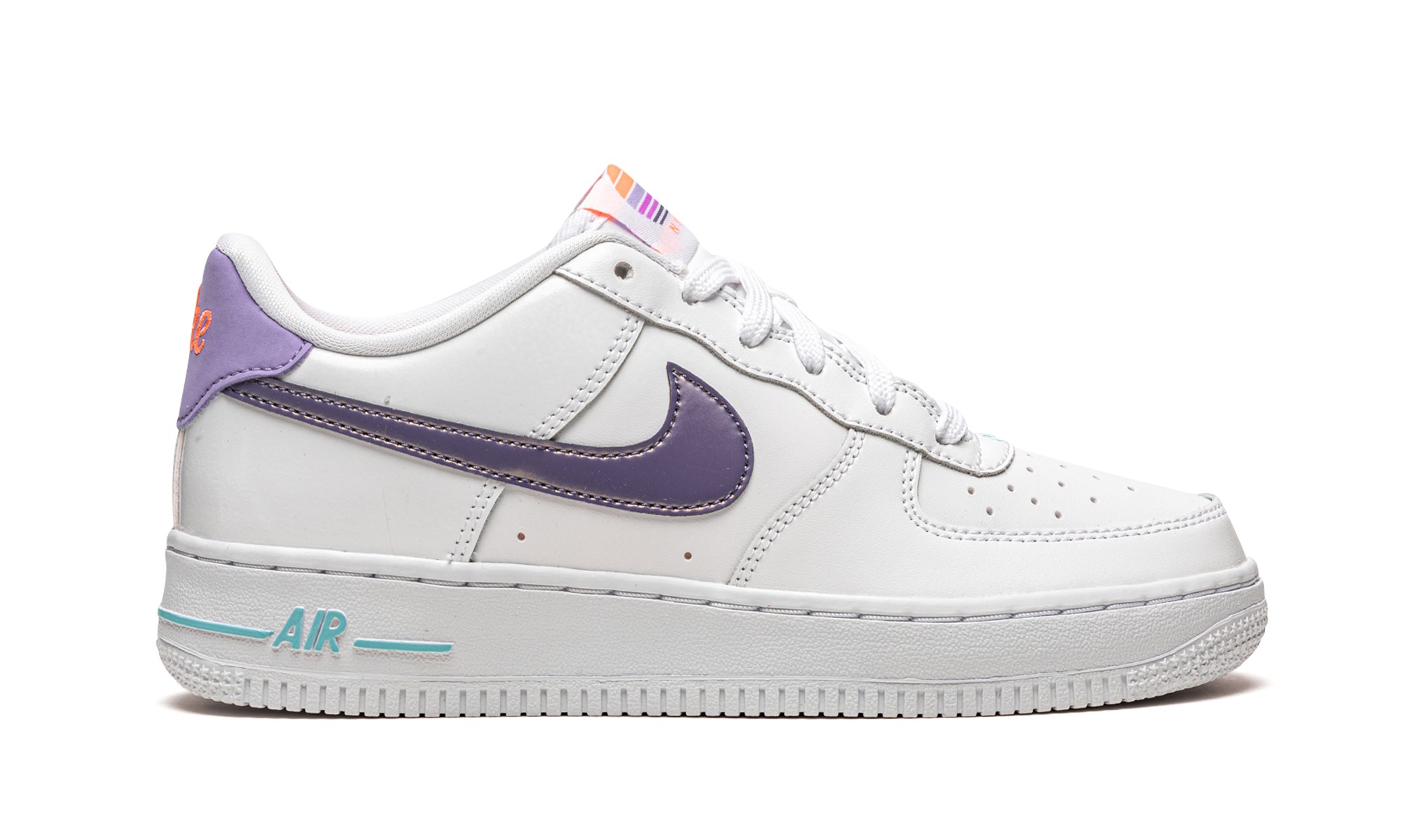 nike air force 1 low lv8 white dark purple gs+DC8188-100+right view