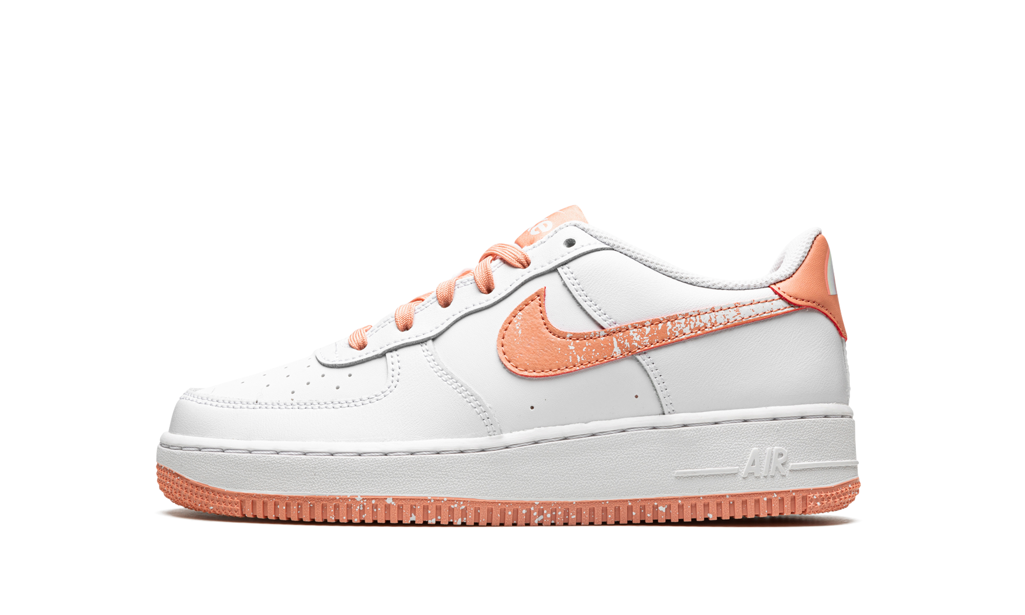 nike air force 1 low lv8 white light madder root gs+DM0985-100+diagnol right view 1