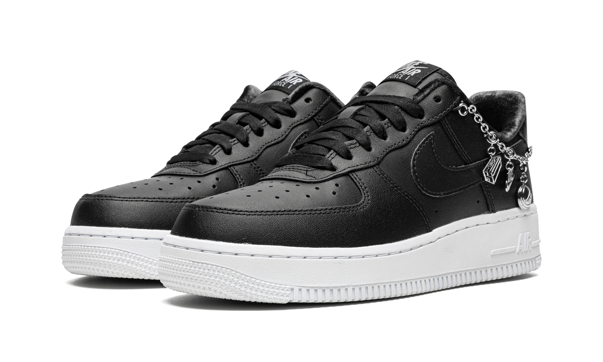 nike air force 1 low lx black pendant women s+DD1525-001+diagnol left view